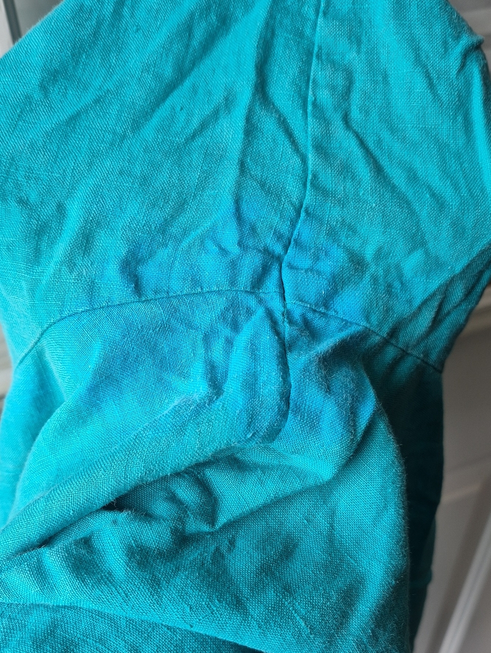 Lauren Ralph Lauren Teal Long-Sleeve Women's Linen Shirt - Picture 4 of 4